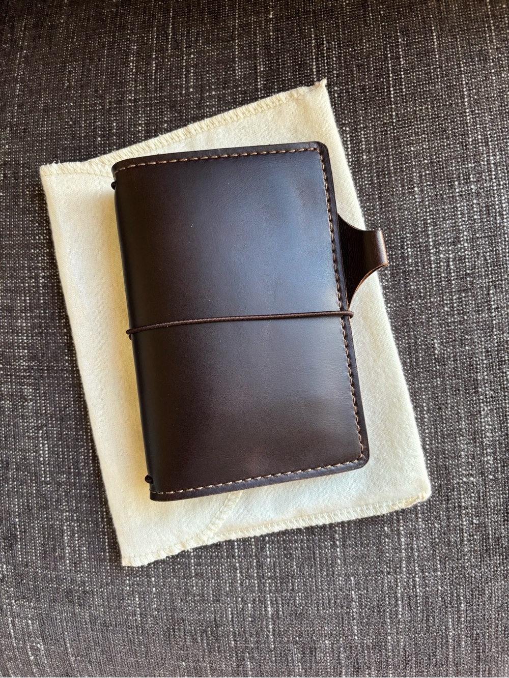 Chic Sparrow Pocket Size Bella Leather Cover Pen Loop Travelers Notebook Planner